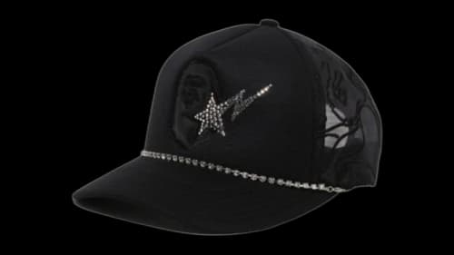 BAPE Ape Head Crystal Mesh Cap Black