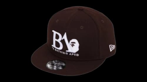 BAPE BA Logo New Era 9fifty Cap Brown