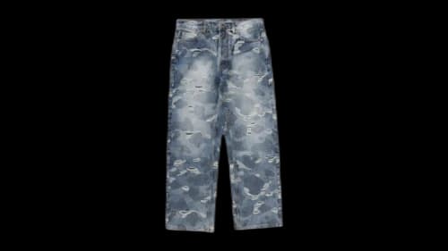 BAPE Solid Camo Jacquard Denim Jeans Denim