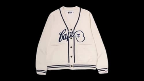 BAPE Sweat Cardigan Cream