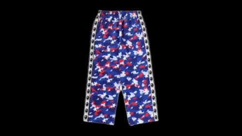 BAPE Sta Strike Camo Loose Fit Track Pants Blue
