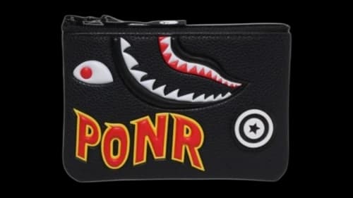 BAPE 2nd Shark Mini Wallet Black