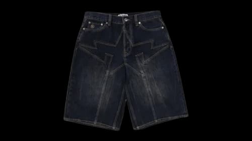 BAPE STA Patch 13 Oz Relaxed Fit Denim Shorts Denim