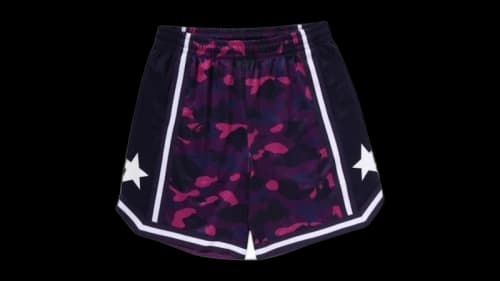 BAPE Color Camo Mesh Relaxed Fit Shorts Royal Purple