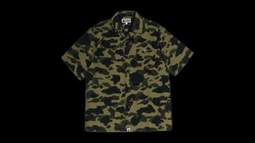 BAPE 1st Camo Open Collar Short Sleeves Shirt (SS26) Army Green
