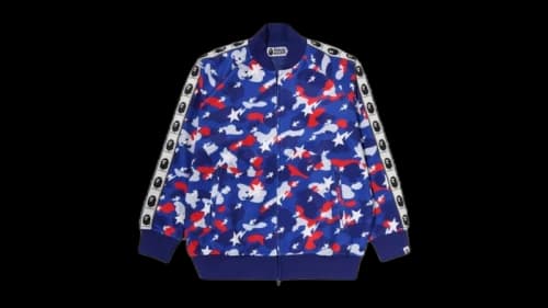 BAPE Sta Strike Camo Relaxed FIt Track Jacket Blue