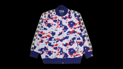 BAPE Sta Strike Camo Relaxed FIt Track Jacket Light Grey