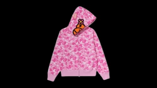 BAPE Womens Lisa Abc Camo Full Zip Hoodie Blue