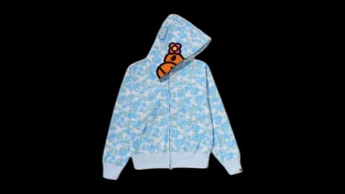 BAPE Womens Lisa Abc Camo Full Zip Hoodie Pink