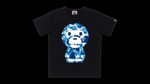 BAPE Kids Abc Camo Big Baby Milo Tee Black/Blue