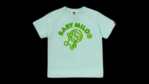 BAPE Kids Retro Pixel Winking Milo Tee Mint