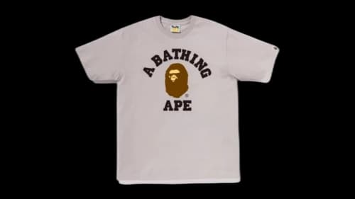 BAPE Essential College T-shirt (FW26) Ash
