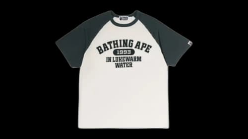 BAPE Bathing Ape Raglan Tee Light Grey