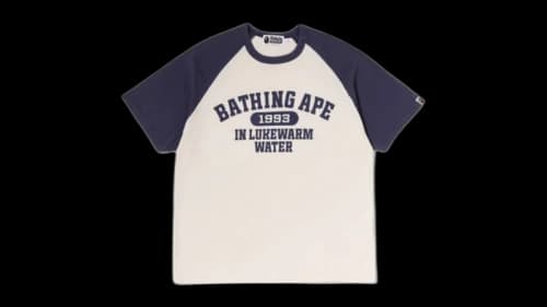 BAPE Bathing Ape Raglan Tee Navy Blue