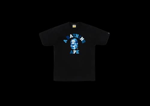 BAPE ABC Camo College Blue Camo T-shirt (FW26) Black