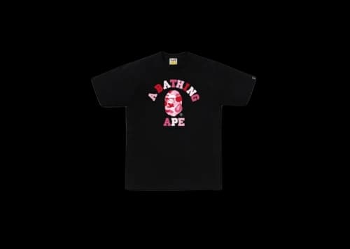 BAPE ABC Camo College Red Camo T-shirt (FW26) Black