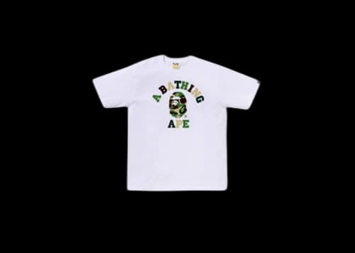 BAPE ABC Camo College Blue Camo T-shirt (FW26) White