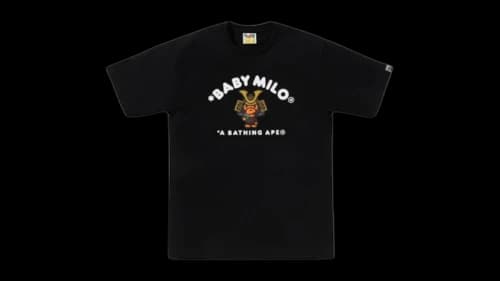 BAPE Kabuto Baby Milo College T-shirt Black