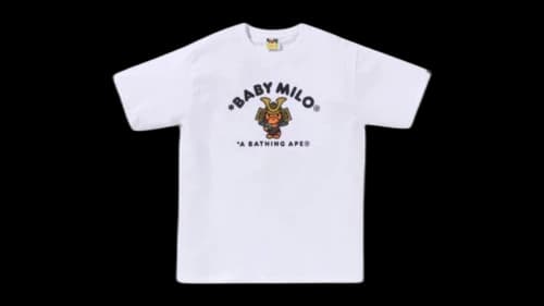 BAPE Kabuto Baby Milo College T-shirt White