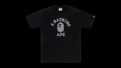 BAPE Reflective on College T-shirt Black (SS26)