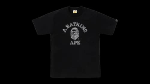 BAPE Abc Camo Reflective on College T-shirt Black
