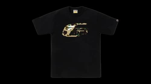 BAPE 1st Camo Moving Ape Head T-shirt Black