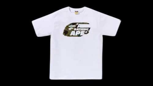 BAPE 1st Camo Moving Ape Head T-shirt White