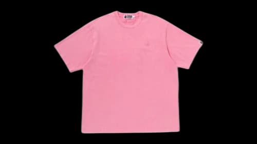 BAPE Garment Dyed One Point Relaxed Fit T-shirt Pink