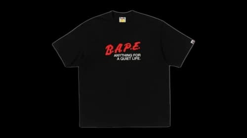 BAPE Motto Logo Relaxed Fit T-shirt Black