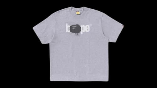 BAPE Graffiti BAPE Logo Relaxed Fit Tee Gray