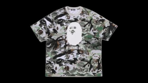 BAPE Hybrid Camo by Bathing Ape Relaxed Fit T-shirt Army Green