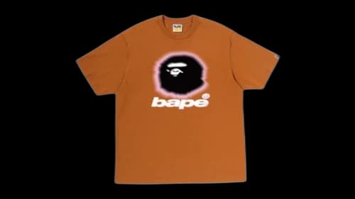 BAPE Spray Ape Head Relaxed Tee Sorrel