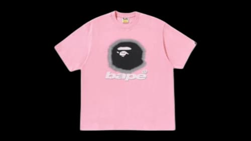BAPE Spray Ape Head Relaxed Tee Pink