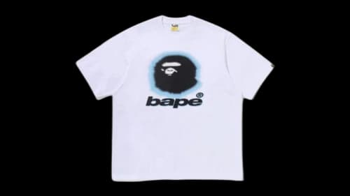 BAPE Spray Ape Head Relaxed Tee White