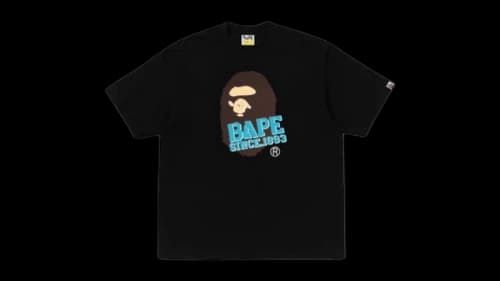 BAPE Stencil Font Ape Head Relaxed Fit T-shirt Black