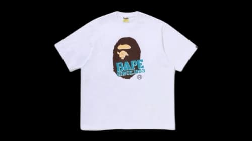BAPE Stencil Font Ape Head Relaxed Fit T-shirt White