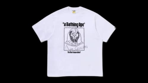 BAPE Hand Draw Ape General Relaxed Fit T-shirt White