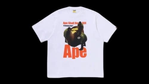BAPE Ape Head Photo Print Relaxed Fit T-shirt White