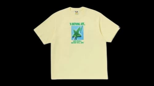 BAPE Lollipop STA Graphic Relaxed Fit Tee Pastel Yellow