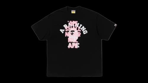 BAPE Ape Shall Never Kill Ape College Relaxed Fit T-shirt Black