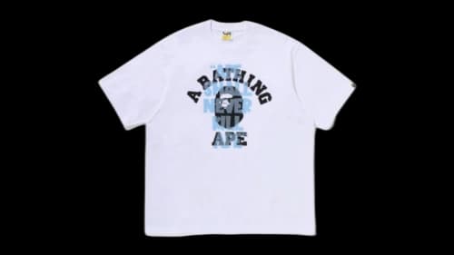 BAPE Ape Shall Never Kill Ape College Relaxed Fit T-shirt White