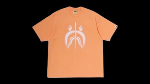 BAPE Spray Shark Relaxed Fit T-shirt Tangerine