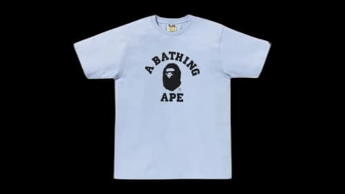 BAPE Crystal Stone Eye College tee Sky Blue