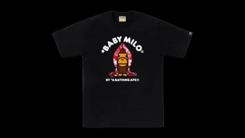 BAPE ABC Red Camo Baby Milo Hoodie Tee Black