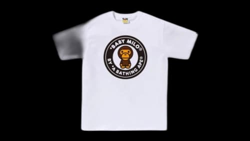 BAPE Line Camo Milo Busy Works T-shirt White