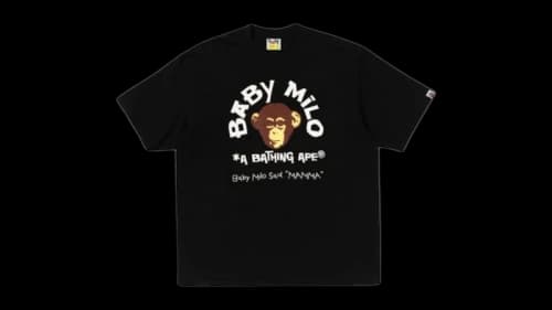 BAPE Baby Milo College Relaxed Fit T-shirt Black