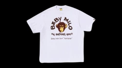 BAPE Baby Milo College Relaxed Fit T-shirt White
