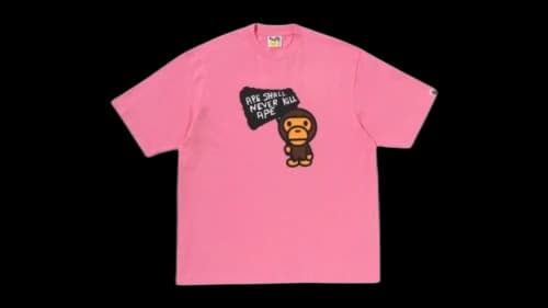 BAPE Baby Milo Graphic Relaxed Fit T-shirt Pink