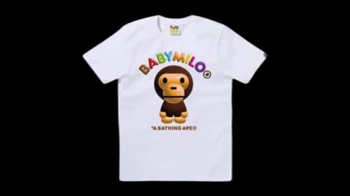 BAPE 3d Baby Milo Tee White