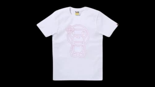 BAPE Chain Stitch Baby Lisa Tee White